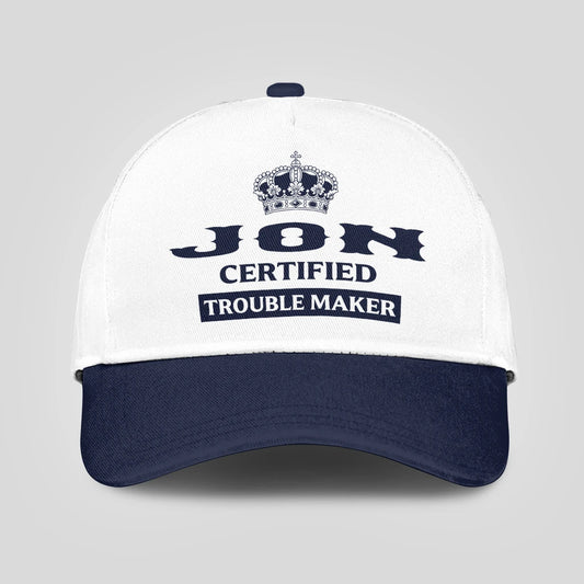 Certified Your Name Trouble Maker Washed Cap JON 13K1 C148PF