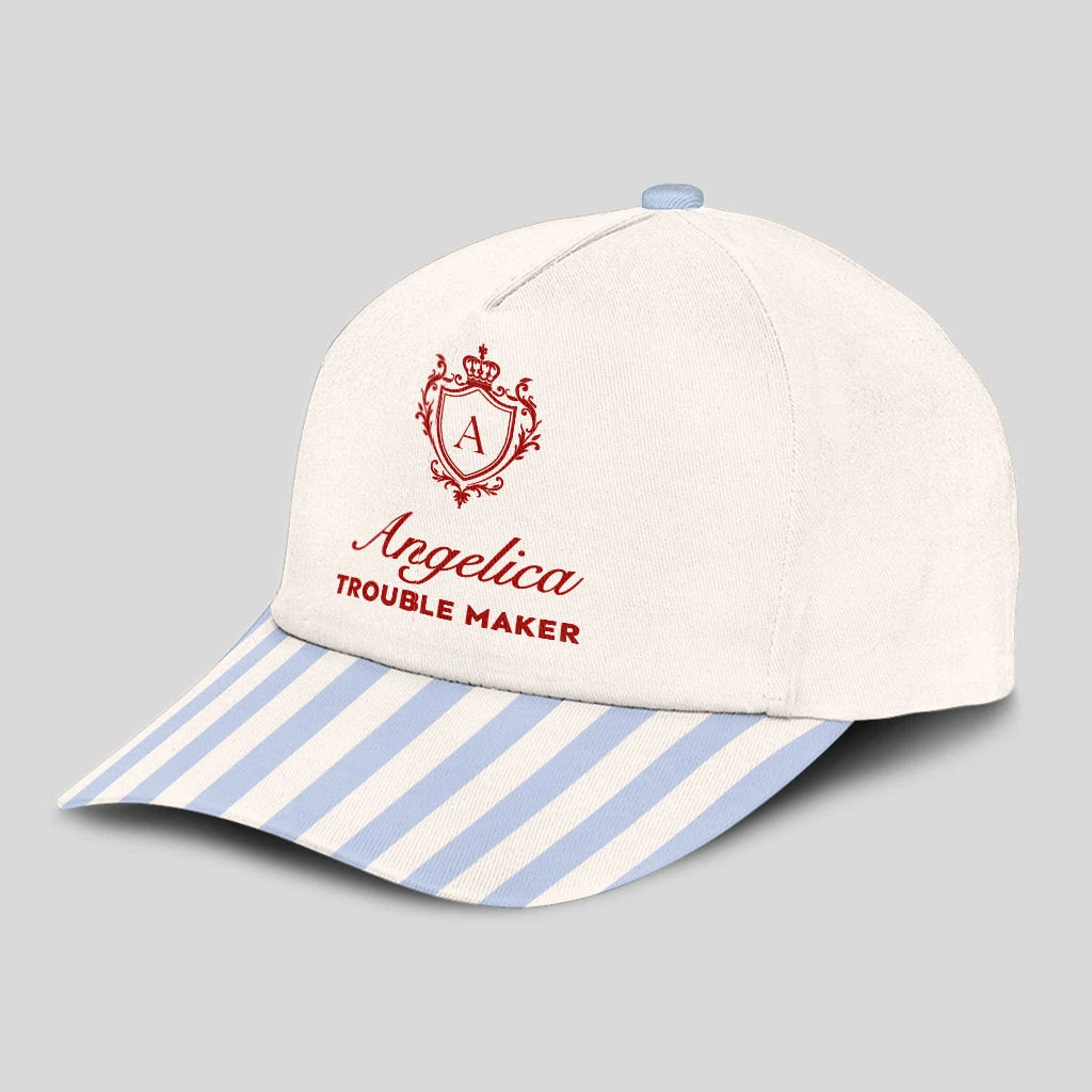 Trouble Maker Stripped Blue Beach Cap ANGELICA 13K1 C74PF