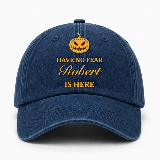 Have No Fear Your Name Is Here Jack O' Lantern Washed Cap ROBERT 13K1 C165PF