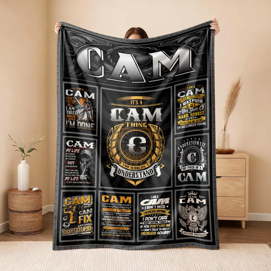 CAM Personalized Blanket | Custom Name Cozy Throw Gift 13K4-BK2