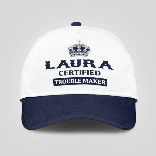 Certified Your Name Trouble Maker Washed Cap LAURA 13K1 C148PF