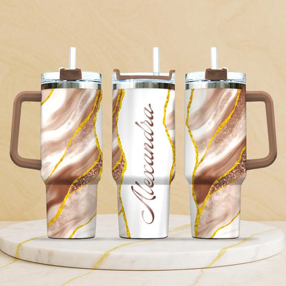 ALEXANDRA 40oz Personalized Tumbler Cup with Straw | Custom Stainless Steel Mug 13K1-TB1