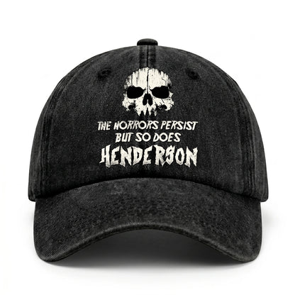 The Horrors Persist But So Does Your Name Cool Skull Washed Cap HENDERSON 13K1 C134PF