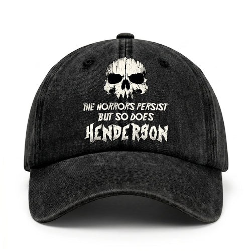 The Horrors Persist But So Does Your Name Cool Skull Washed Cap HENDERSON 13K1 C134PF