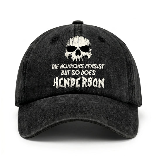 The Horrors Persist But So Does Your Name Cool Skull Washed Cap HENDERSON 13K1 C134PF