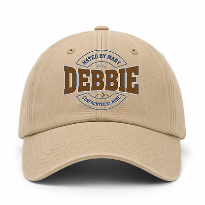 Hated By Many Confronted By None Washed Cap DEBBIE 13K1 C36PF