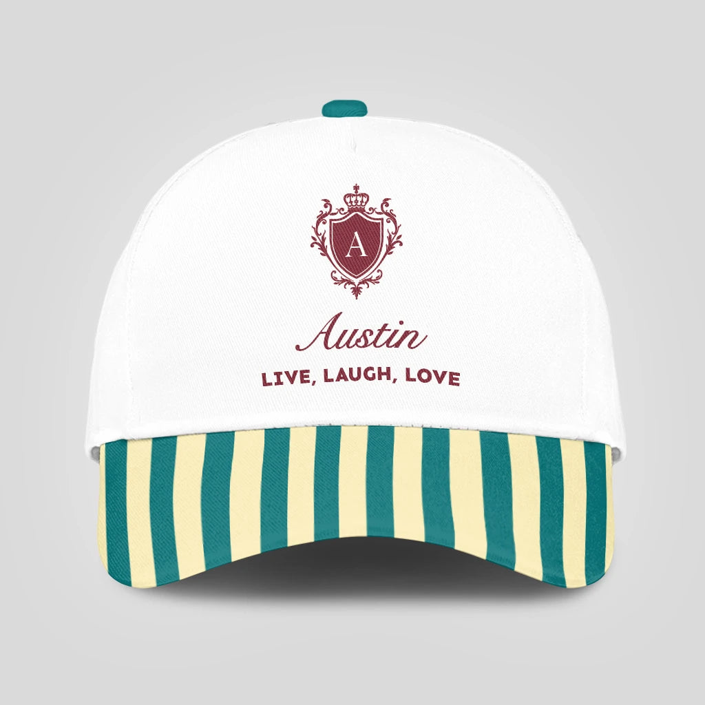 Live Laugh Love Green And Yellow Royal Cap AUSTIN 13K1 C122PF