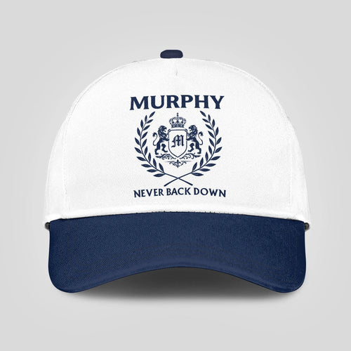 Never Back Down Blue And White Cap MURPHY 13K1 C59PF