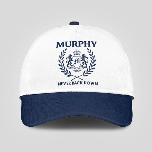 Never Back Down Blue And White Cap MURPHY 13K1 C59PF