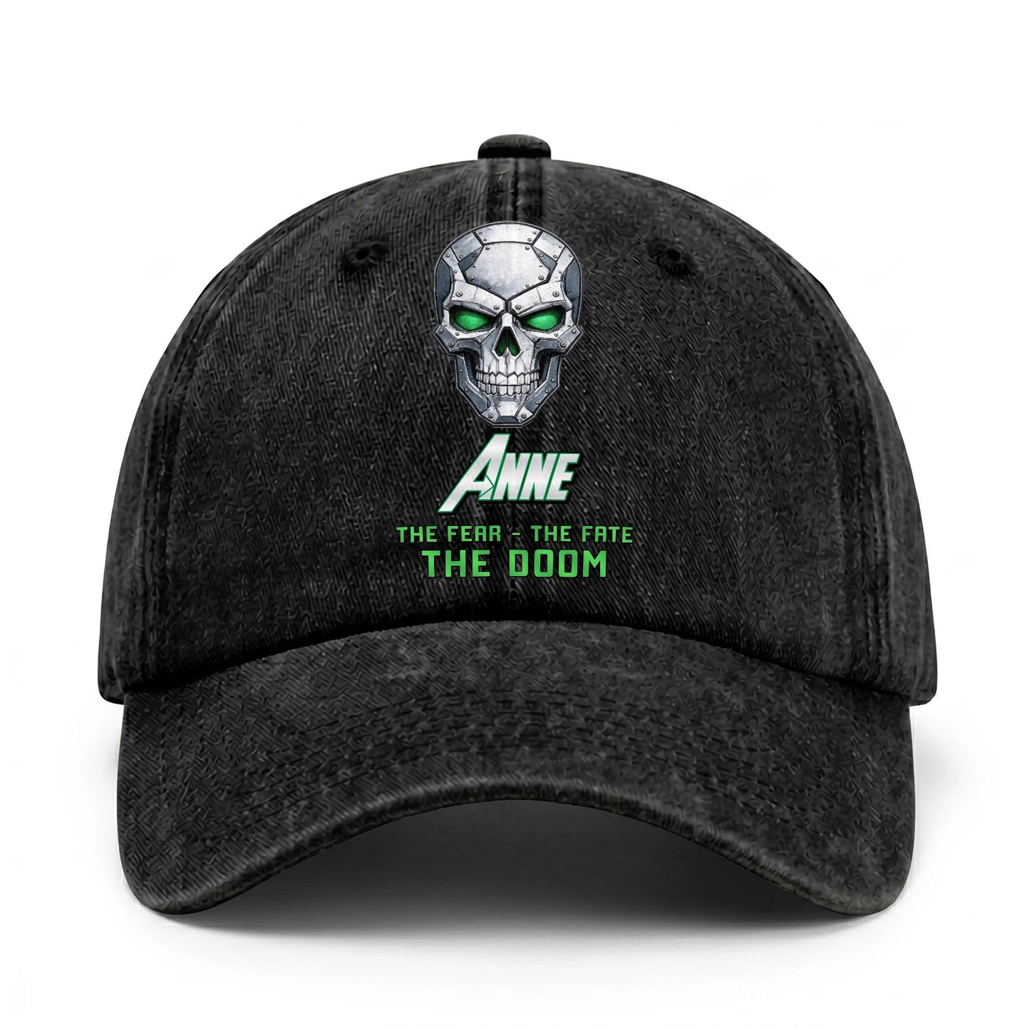 The Fear The Fate The Doom Skull Washed Cap ANNE 13K1 C99PF