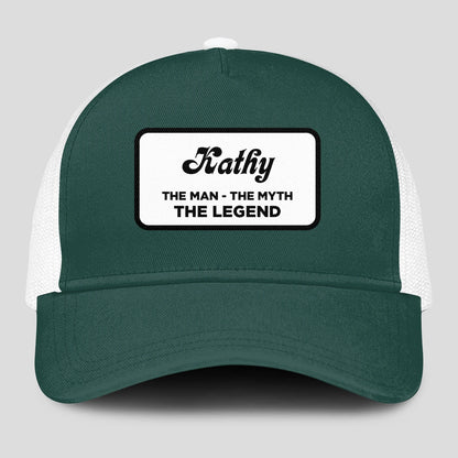 The Man The Myth The Legend Green And White Mesh Cap KATHY 13K1 C198PF