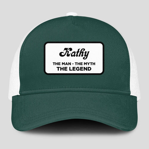 The Man The Myth The Legend Green And White Mesh Cap KATHY 13K1 C198PF