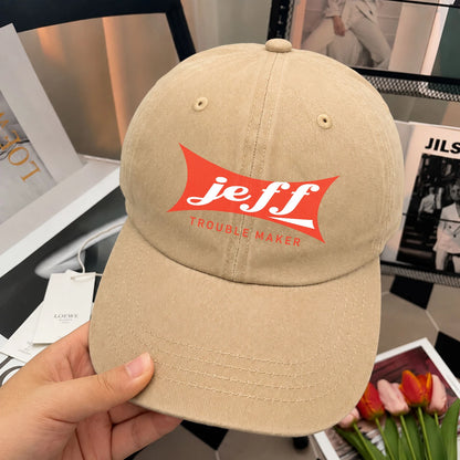 Trouble Maker Red Logo Washed Cap JEFF 13K1 C78PF