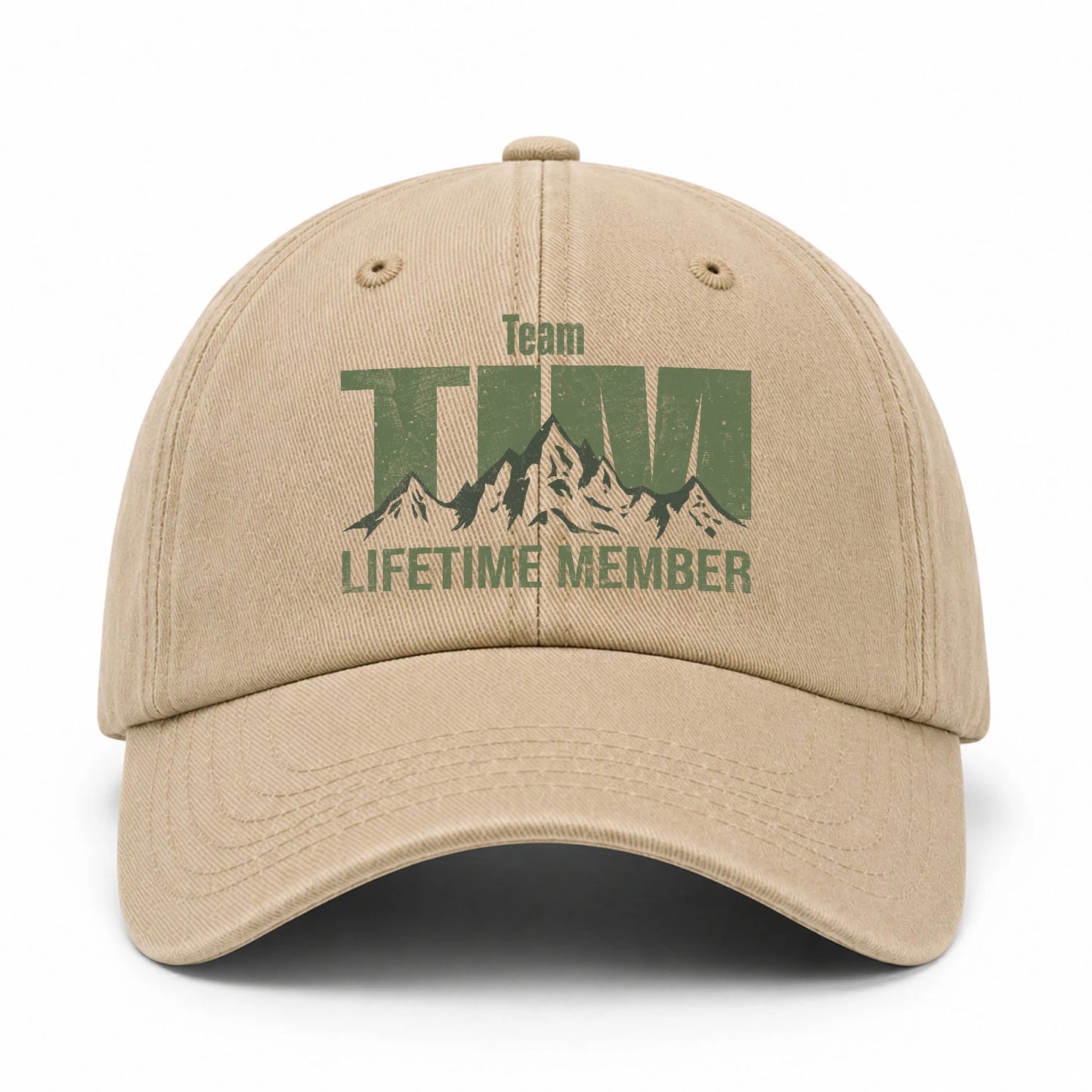 Team Your Name Lifetime Member Mountain Cap TIM 13K1 C58PF