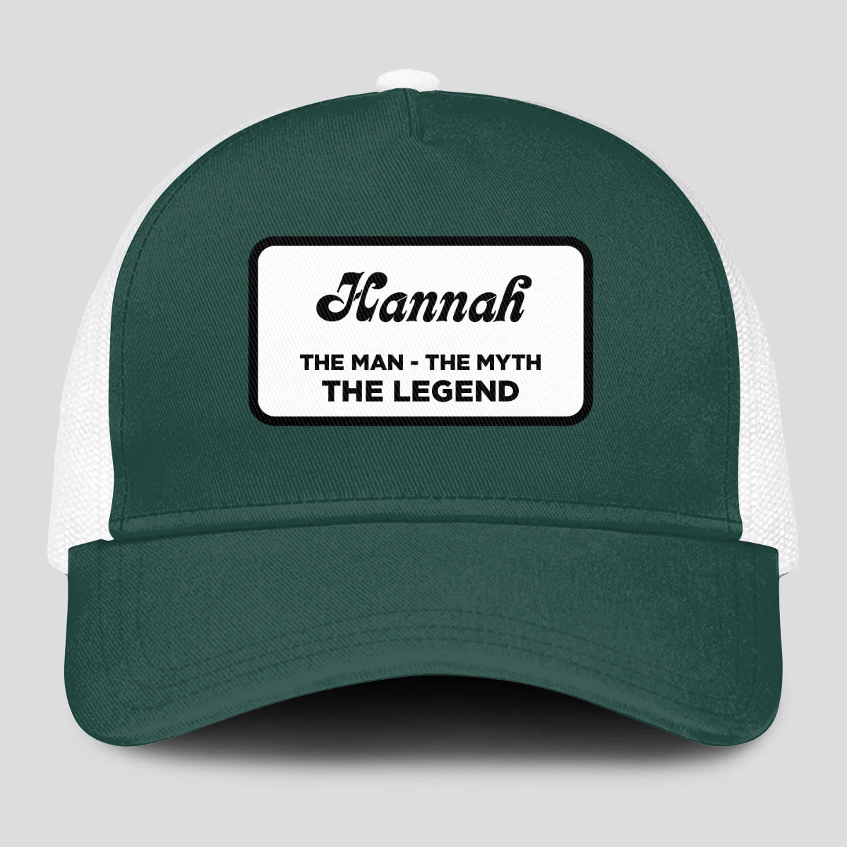 The Man The Myth The Legend Green And White Mesh Cap HANNAH 13K1 C198PF