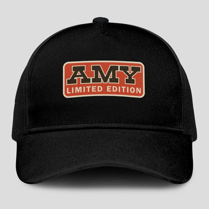 Limited Edition Red Logo Black Mesh Cap AMY 13K1 C215PF