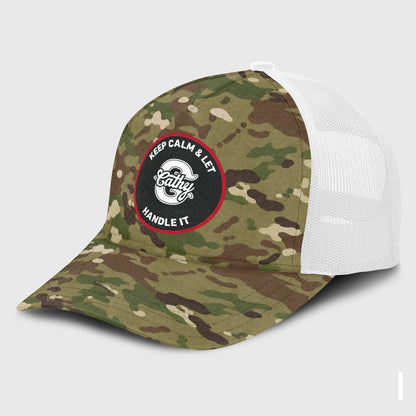 Keep Calm & Let Your Name Handle It Camo Mesh Cap CATHY 13K1 C209PF