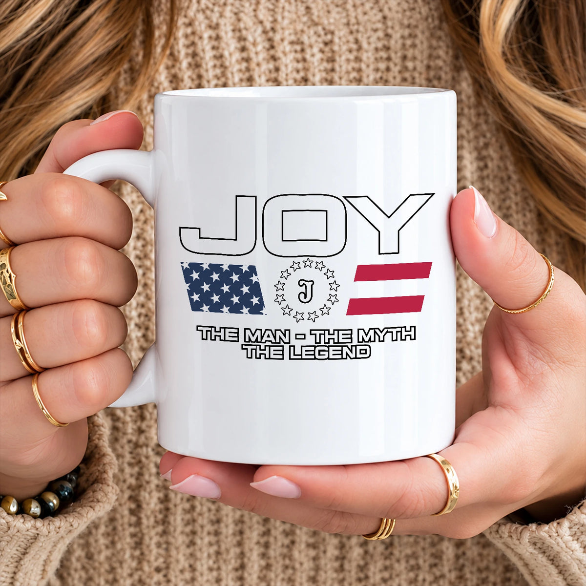 The Man The Myth The Legend Us Flag Mug JOY 13K1 MG23