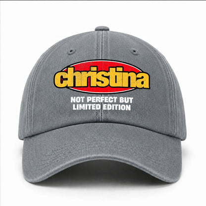 Your Name Not Perfect But Limited Edition Red Logo Washed Cap CHRISTINA 13K1 C84PF