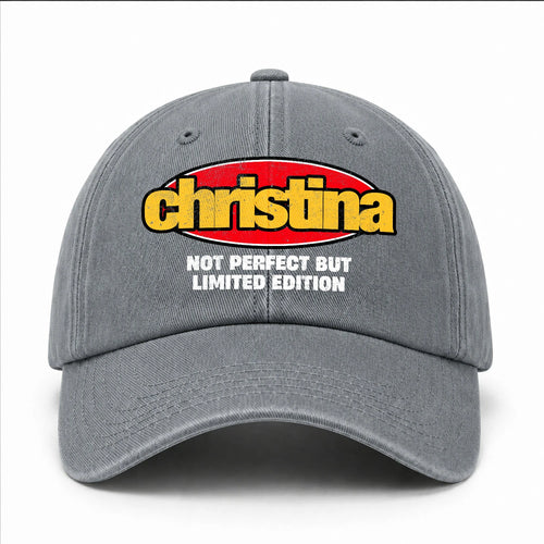 Your Name Not Perfect But Limited Edition Red Logo Washed Cap CHRISTINA 13K1 C84PF