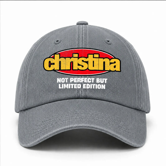 Your Name Not Perfect But Limited Edition Red Logo Washed Cap CHRISTINA 13K1 C84PF