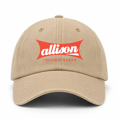 Trouble Maker Red Logo Washed Cap ALLISON 13K1 C78PF
