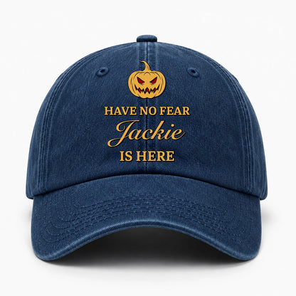 Have No Fear Your Name Is Here Jack O' Lantern Washed Cap JACKIE 13K1 C165PF