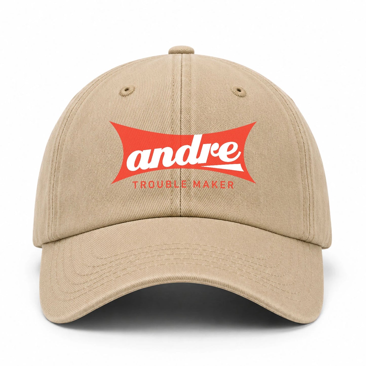 Trouble Maker Red Logo Washed Cap ANDRE 13K1 C78PF