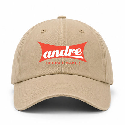 Trouble Maker Red Logo Washed Cap ANDRE 13K1 C78PF