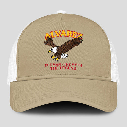 The Man The Myth The Legend Eagle Khaki Mesh Cap ALVAREZ 13K1 C210PF