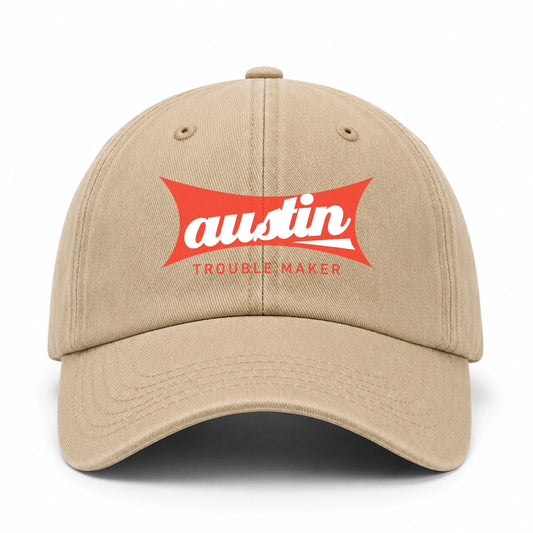 Trouble Maker Red Logo Washed Cap AUSTIN 13K1 C78PF