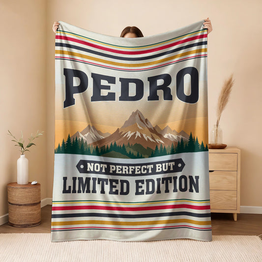 Not Perfect But Limited Edition Vintage Mountain Fleece Blanket PEDRO 13K1 BK45