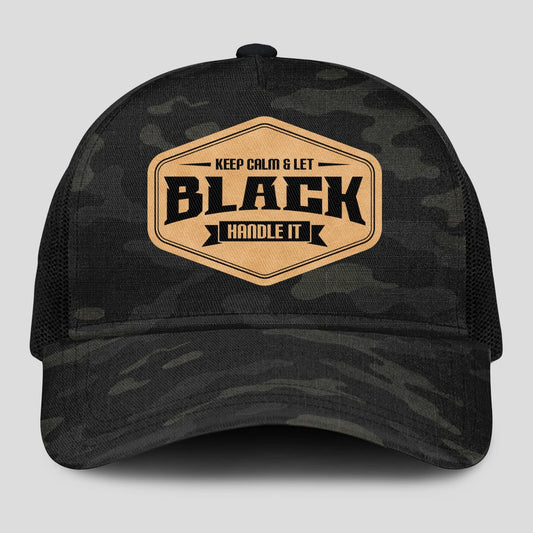 Keep Calm & Let Your Name Handle It Dark Camo Mesh Cap BLACK 13K1 C195PF