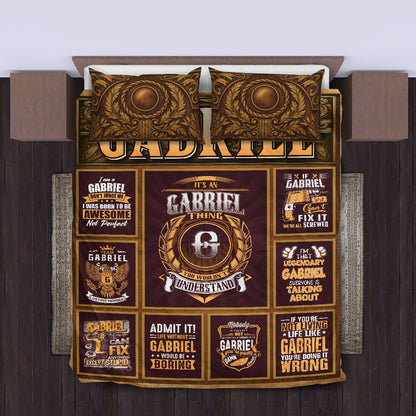 GABRIEL Limited Edition Personalized Bedding Set 13K1-BS3