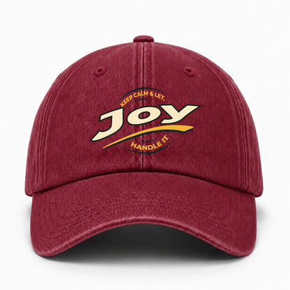 Keep Calm & Let Your Name Handle It Burgundy Washed Cap JOY 13K1 C105PF