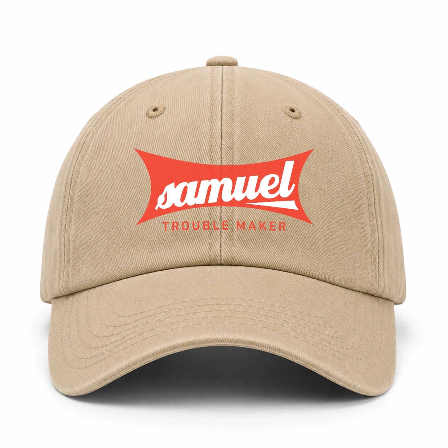 Trouble Maker Red Logo Washed Cap SAMUEL 13K1 C78PF