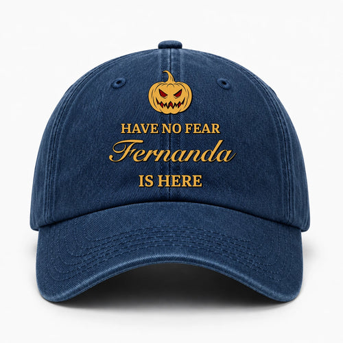 Have No Fear Your Name Is Here Jack O' Lantern Washed Cap FERNANDA 13K1 C165PF