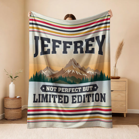 Not Perfect But Limited Edition Vintage Mountain Fleece Blanket JEFFREY 13K1 BK45