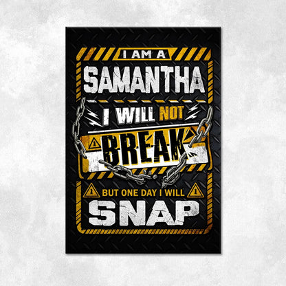 SAMANTHA Motivational Rug – Black & Yellow Quote Carpet for Living Room 13K1-AR1