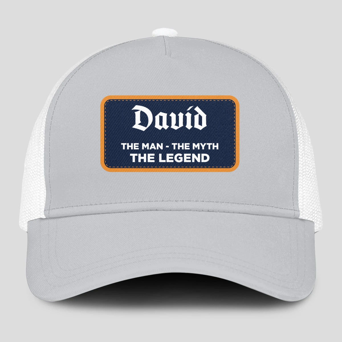 The Man The Myth The Legend Gray Mesh Cap DAVID 13K1 C204PF