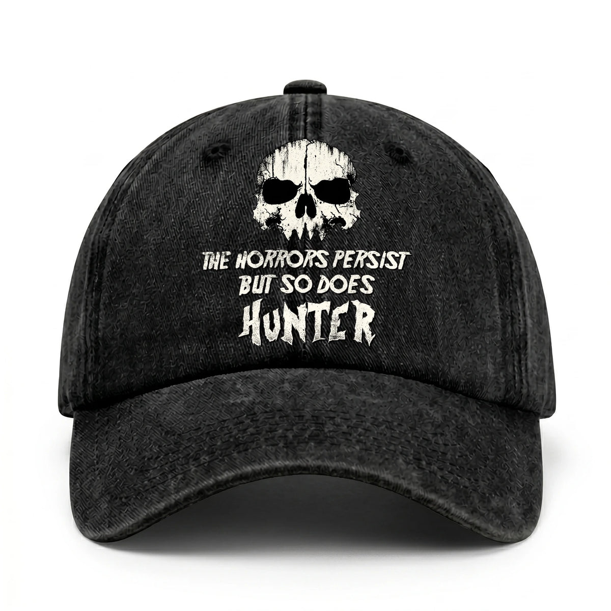 The Horrors Persist But So Does Your Name Cool Skull Washed Cap HUNTER 13K1 C134PF