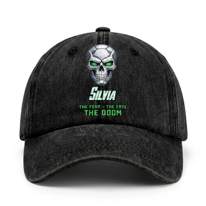 The Fear The Fate The Doom Skull Washed Cap SILVIA 13K1 C99PF