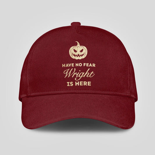 Have No Fear Your Name Is Here Halloween Pumpkin Burgundy WRIGHT 13K1 C163PF