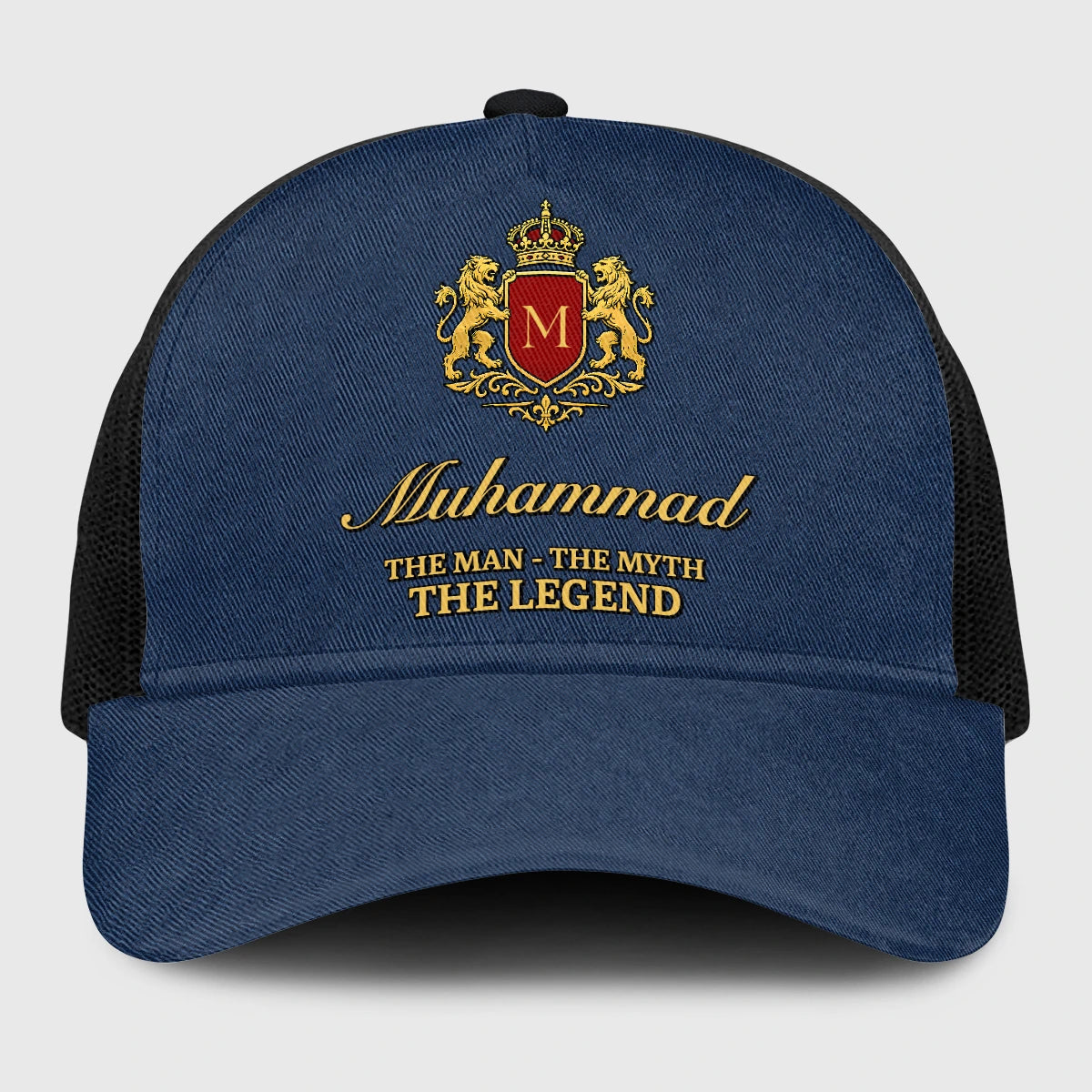 The Man The Myth The Legend Royal Blue Mesh Cap MUHAMMAD 13K1 C187PF