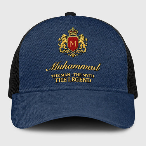 The Man The Myth The Legend Royal Blue Mesh Cap MUHAMMAD 13K1 C187PF