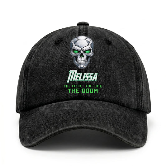 The Fear The Fate The Doom Skull Washed Cap MELISSA 13K1 C99PF