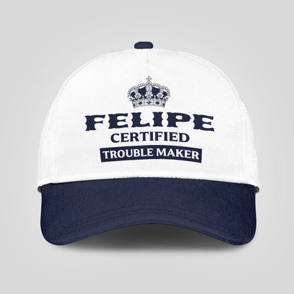 Certified Your Name Trouble Maker Washed Cap FELIPE 13K1 C148PF