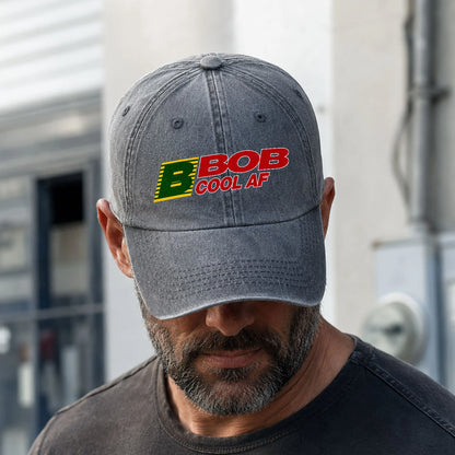 Your Name Cool Af Funny Washed Cap BOB 13K1 C85PF