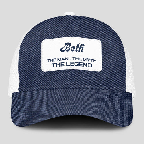 The Man The Myth The Legend Blue Denim Mesh Cap BETH 13K1 C194PF