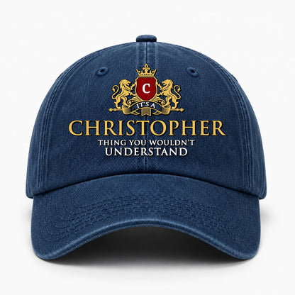 It's A Your Name Thing You Wouldn't Understand Royal Blue Washed Cap CHRISTOPHER 13K1 C184PF